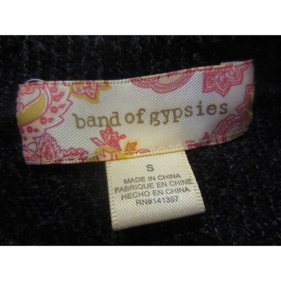 BAND OF GYPSIES heather gray LS sweater top WOMEN S - Picture 5 of 6